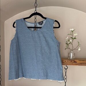 GiGio light blue, sleeveless denim shirt, S